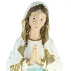 Palais du Rosaire Statue Notre Dame de Lourdes à paillettes 56cm^ Statue De Notre Dame De Lourdes