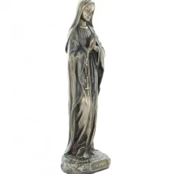 Palais du Rosaire Statue Notre Dame de Lourdes en bronze coulé à froid 20cm^ Statue Funéraire | Statue En Bronze Et Métal