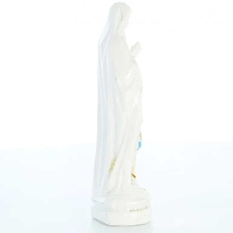Palais du Rosaire Statue Notre Dame de Lourdes en résine effet céramique 10cm^ Statue De Notre Dame De Lourdes