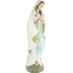 Palais du Rosaire Statue Notre Dame de Lourdes à paillettes 56cm^ Statue De Notre Dame De Lourdes