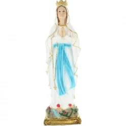 Palais du Rosaire Statue Notre Dame de Lourdes couronée en résine 40cm^ Statue De Notre Dame De Lourdes