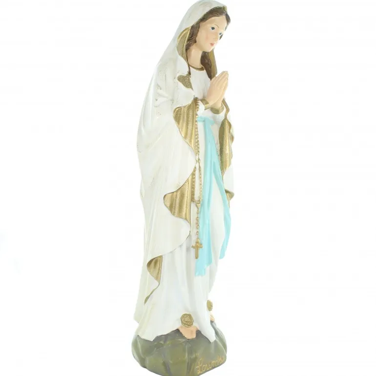 Palais du Rosaire Statue Notre Dame de Lourdes à paillettes 46cm^ Statue De Notre Dame De Lourdes
