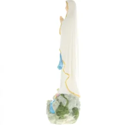 Palais du Rosaire Statue Notre Dame de Lourdes avec socle décoré de 40cm en résine^ Statue De Notre Dame De Lourdes