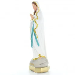 Palais du Rosaire Statue Notre Dame de Lourdes en résine colorée avec paillettes dorées 20cm^ Statue De Notre Dame De Lourdes