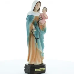 Palais du Rosaire Statue Notre Dame du Rosaire à l'enfant en résine 21 cm^Enfant Enfant Jésus | Autres Statues De La Vierge
