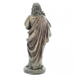 Palais du Rosaire Statue Sacré Coeur de Jésus en bronze coulé à froid 21cm^ Statue En Bronze Et Métal