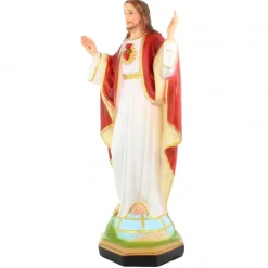 Palais du Rosaire Statue Sacré Coeur Jésus de Montmartre en résine 40cm^ Sacré-Coeur De Jésus