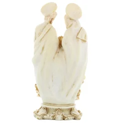 Palais du Rosaire Statue Sainte Famille aux fleurs en pierre et résine 22cm^ Statue De La Sainte Famille