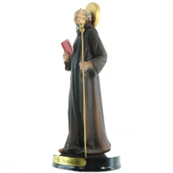 Palais du Rosaire Statue St Benoît résine 22cm^ Statue De Saint Benoît