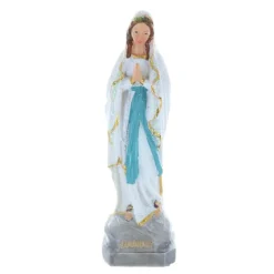 Palais du Rosaire Statue Vierge Marie en résine pailletée 15 cm^ Statue De Notre Dame De Lourdes