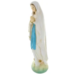 Palais du Rosaire Statue Vierge Marie en résine colorée sur rocher 50 cm^ Statue De Notre Dame De Lourdes