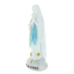 Palais du Rosaire Statue Vierge Marie en résine colorée sur rocher 7,5 cm^ Statue De Notre Dame De Lourdes