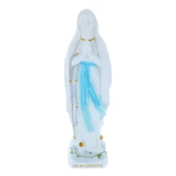 Palais du Rosaire Statue Vierge Marie épurée en résine 30 cm^ Statue De Notre Dame De Lourdes