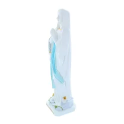 Palais du Rosaire Statue Vierge Marie épurée en résine 30 cm^ Statue De Notre Dame De Lourdes