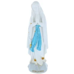 Palais du Rosaire Statue Vierge Marie sur rocher 20cm en résine coloré^ Statue De Notre Dame De Lourdes