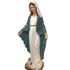 Palais du Rosaire Statue Vierge Miraculeuse en résine colorée 1m20^ Statue De Grande Taille | Statue Vierge Miraculeuse