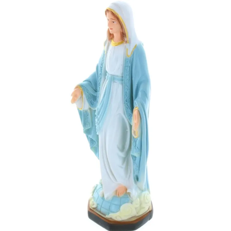 Palais du Rosaire Statue Vierge Miraculeuse 30 cm en résine colorée^ Statue Vierge Miraculeuse