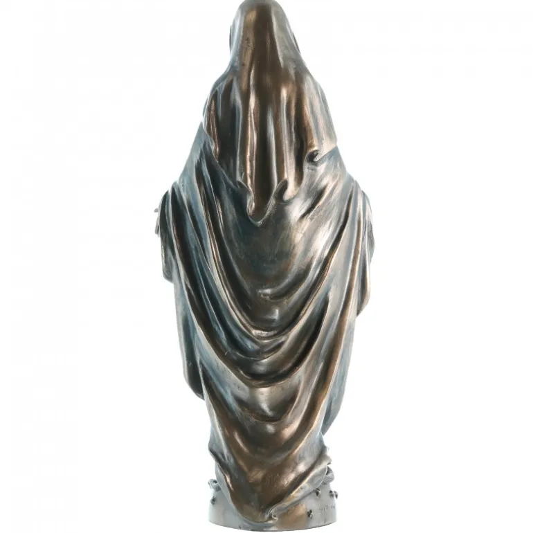 Palais du Rosaire Statue Vierge Miraculeuse en bronze coulé à froid 21cm^ Statue Funéraire | Statue En Bronze Et Métal