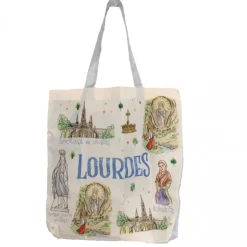 Palais du Rosaire Tote bag pliable vues de Lourdes 40x40 cm^ Sac