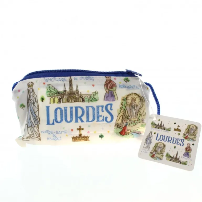 Palais du Rosaire Tote bag pliable vues de Lourdes 40x40 cm^ Sac