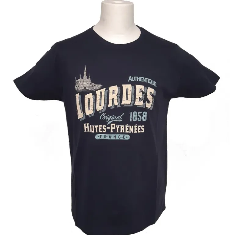 Palais du Rosaire T-shirt adulte Lourdes vintage^ Vêtement