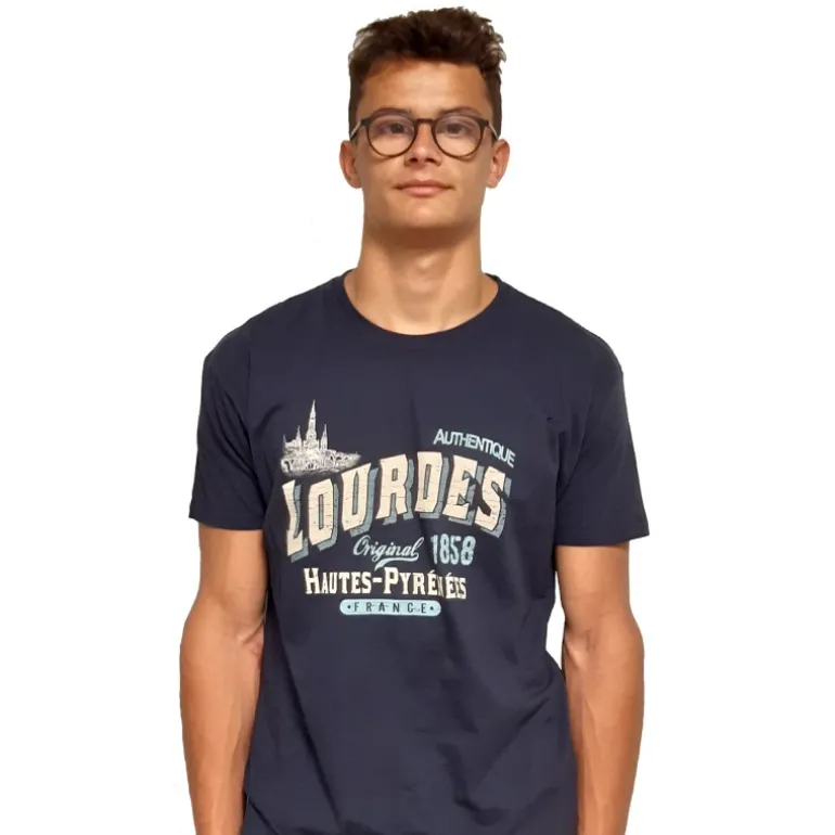 Palais du Rosaire T-shirt adulte Lourdes vintage^ Vêtement